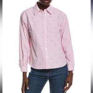 Nanette Lepore Rhinestone Heart Woven Shirt